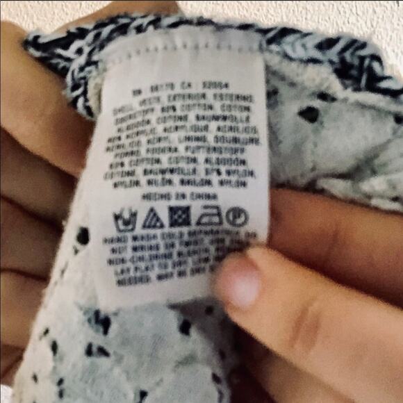 ANTHROPOLOGIE LeifNotes Grey Black White Two Tone Lace Back Sweater Pullover M - Picture 8 of 10